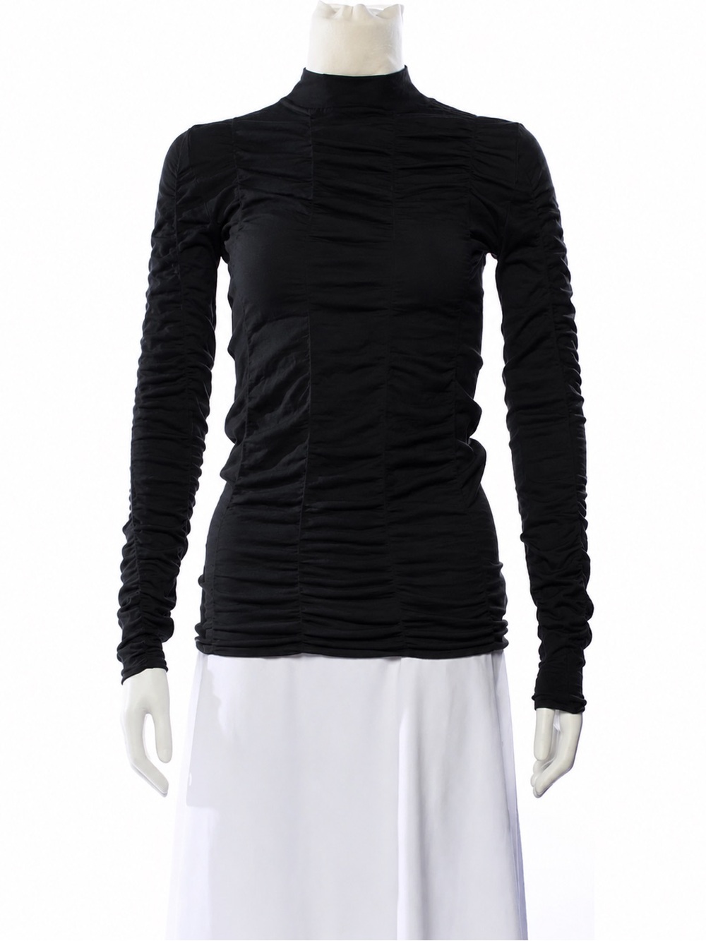 The Row Ruched Turtleneck Top - Picture 3 of 4